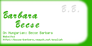 barbara becse business card